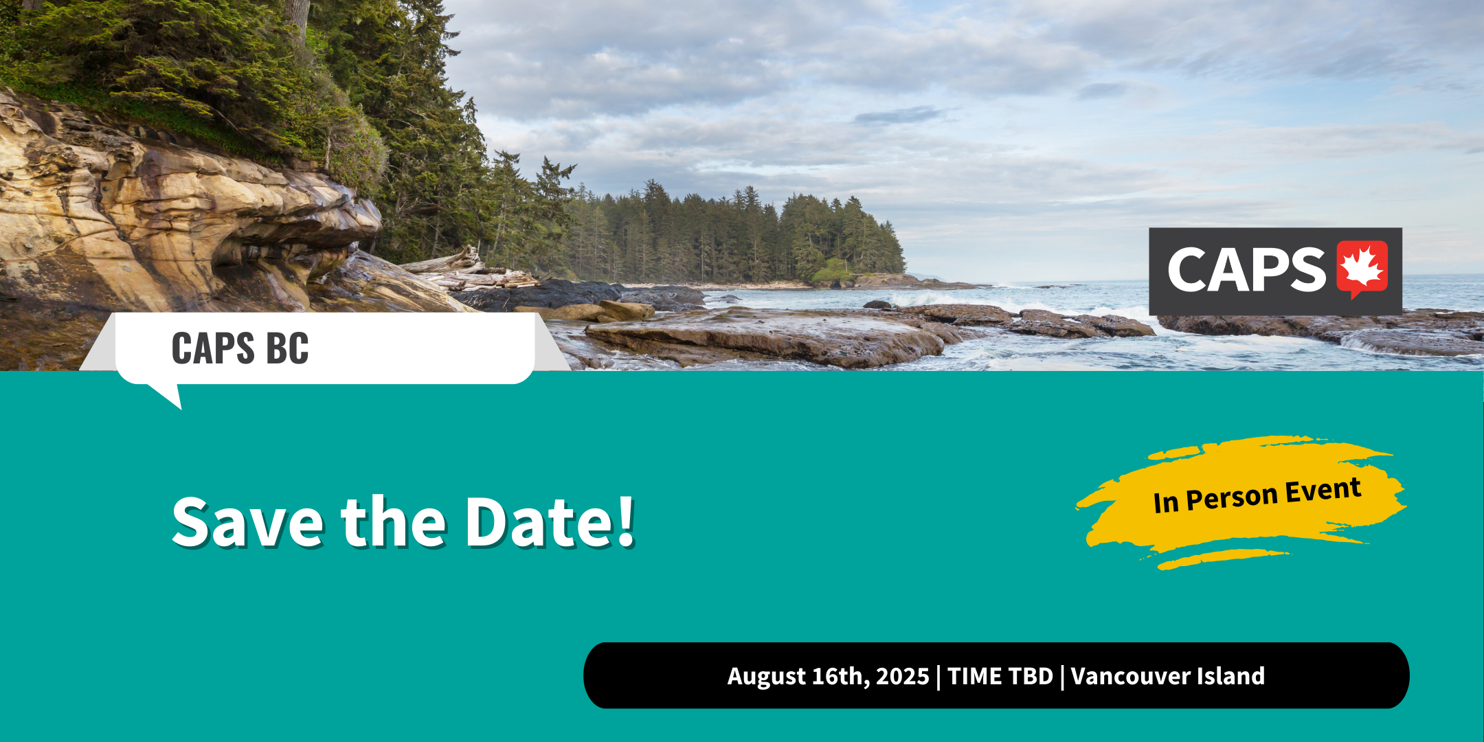 Save the Date: A CAPS BC Event on Vancouver Island!